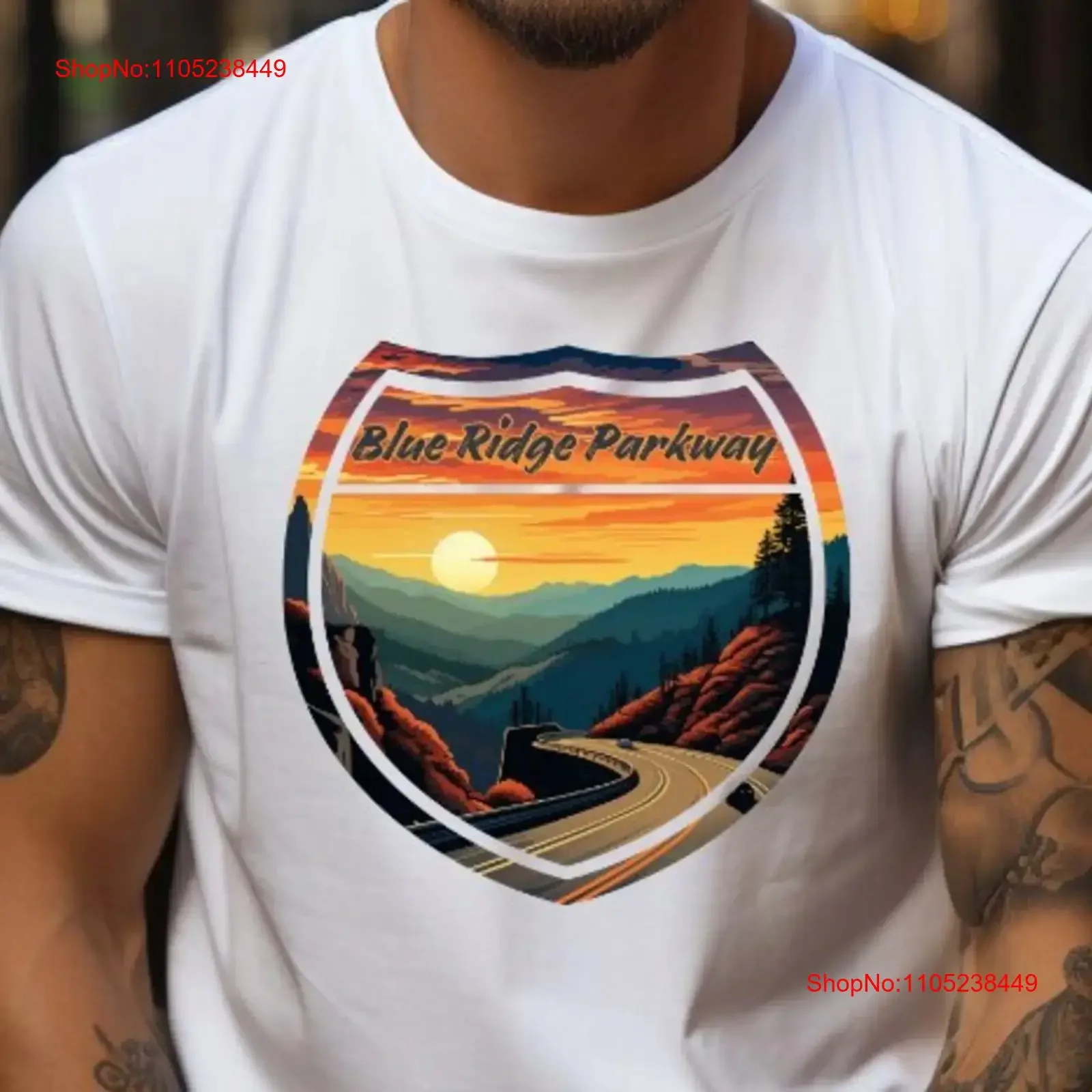 Blue Ridge Parkway Scenic Drive T Shirt Appalachian Mountains Landscape Virginia All American Road North Carolina Souvenir