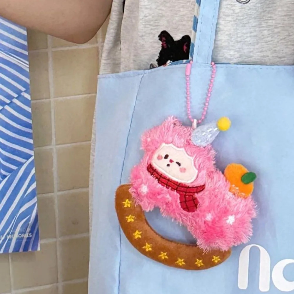 Gift Pendant Fluffy Curly Haired Lamb Pendant Lightweight Cute Plush Sheep Keychain Lovely Soft Sheep Pendant Women
