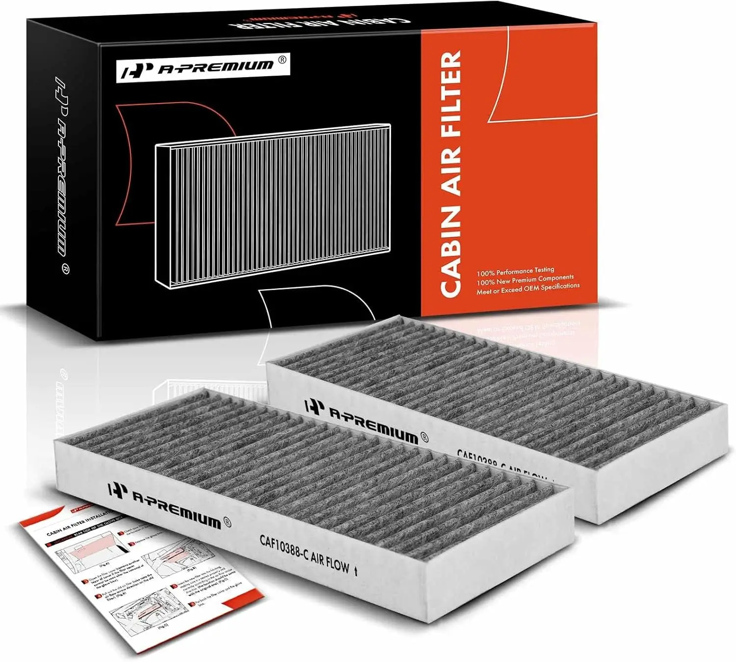 

2-PC Cabin Air Filter with Activated Carbon Compatible with Nissan & Infiniti Models - Titan 2004-2015, Armada 2005-2015, NV2500