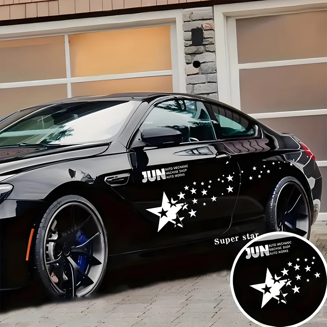 

Super Star Car Body Sticker, Star Body Modification Car Sticker Full Car Puller Cover Scratch Special Sticker