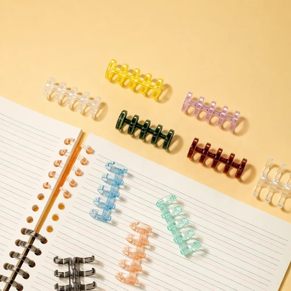 5 Hole Binding Ring Plastic Clips For Loose Leaf Notebook Planner Scrapbook Organizer DIY Stationery School Office Helpers