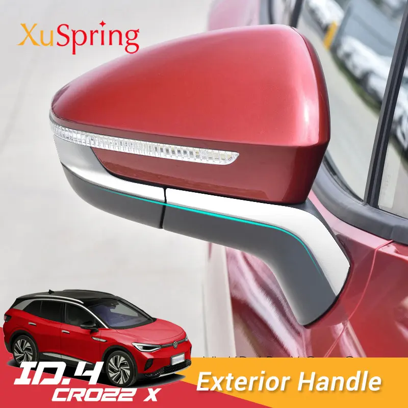 Car Rearview Mirror Strips for VW ID.4 x pro crozz gtx 2021 2022 2023 Cover Protective Trim Garnish ABS Chrome Accessories