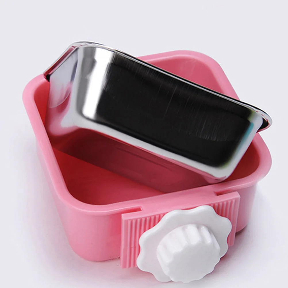 

Pet Feeding Bowl for Dog Cat Hanging Fixed Stainless Steel Feeder Cage Removable Easy Cleaning Food Water Bowl Pet Supplies -