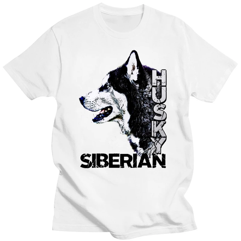 Siberian Husky - dog t shirt top tee design - mens womens Cool Casual pride t shirt men Unisex New Fashion tshirt Loose Size top