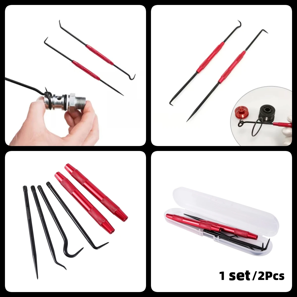 1 set/2Pcs O-rng Seal Gasket Puller Double-Headed Hooks Garden Water Connector Washer Replacement Screwdrivers Repair Tools