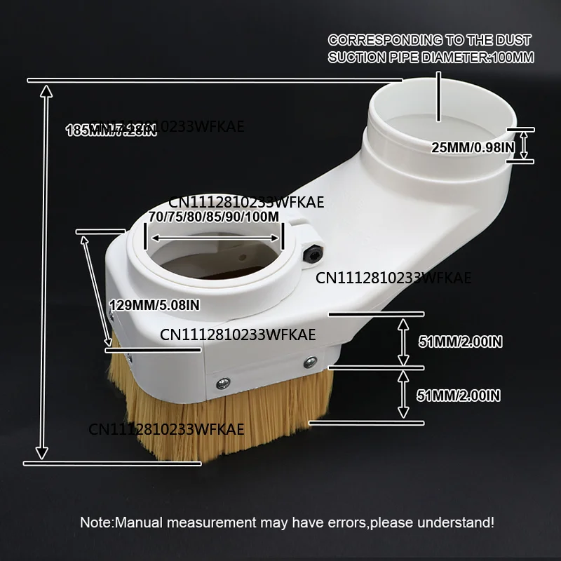 spindle dust cover 70/75/80/85/90/100mm dust collector dust cover brush suitable for CNC engraving machines and milling machines