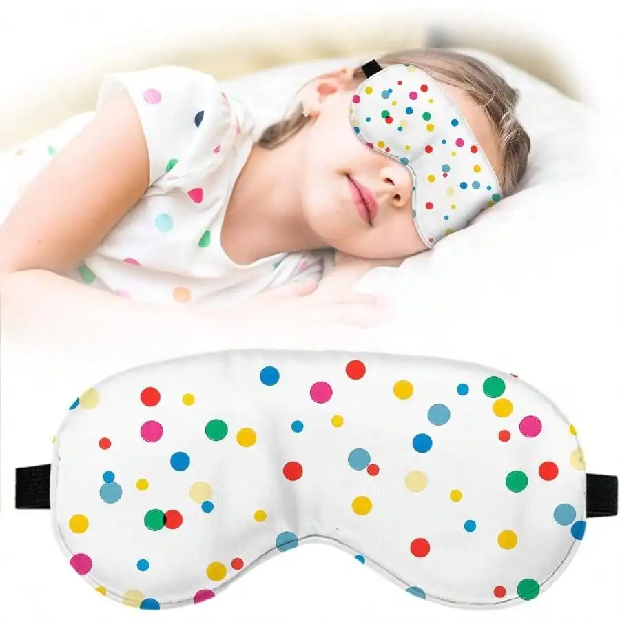 

Cute Cartoon Sleep Sleep Girls Boys, Teen Sleeping Masks With Soft And Smooth Adjustable Strap, Polka