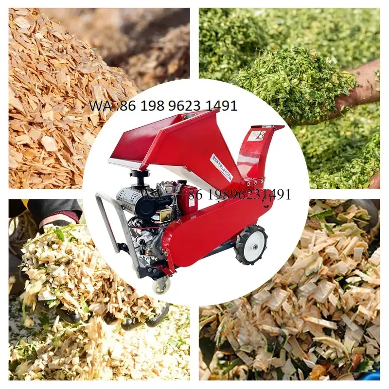 Wmwmnu Portable Wood Chipper Straw Crusher for Animal Feed Garden Waste Processing - view 5