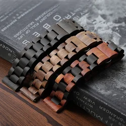 Wooden men's watch strap, watch accessories, suitable for men's watches, retro sandalwood style, dignified and generous