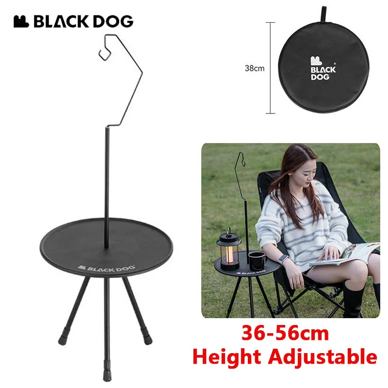 Naturehike Blackdog Mini Round Table Outdoor Portable Side Table Camp Lightweight Aluminum Alloy Leisure Tea Table Lamp Holder