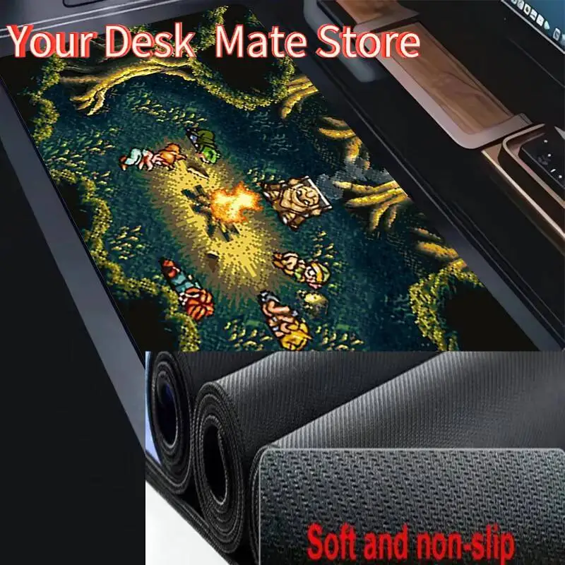 

Mouse Pad Pixel Art Campfire Adventure Style Large Mouse Pad Anti-Slip Desk Mat
