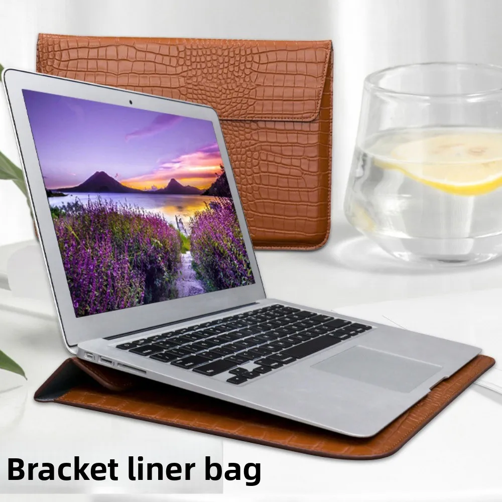 Magnetic Closure 13inch Laptop Bags Leather Envelope Design Laptop Sleeve Pouch Waterproof Lightweight Notebook Sleeve