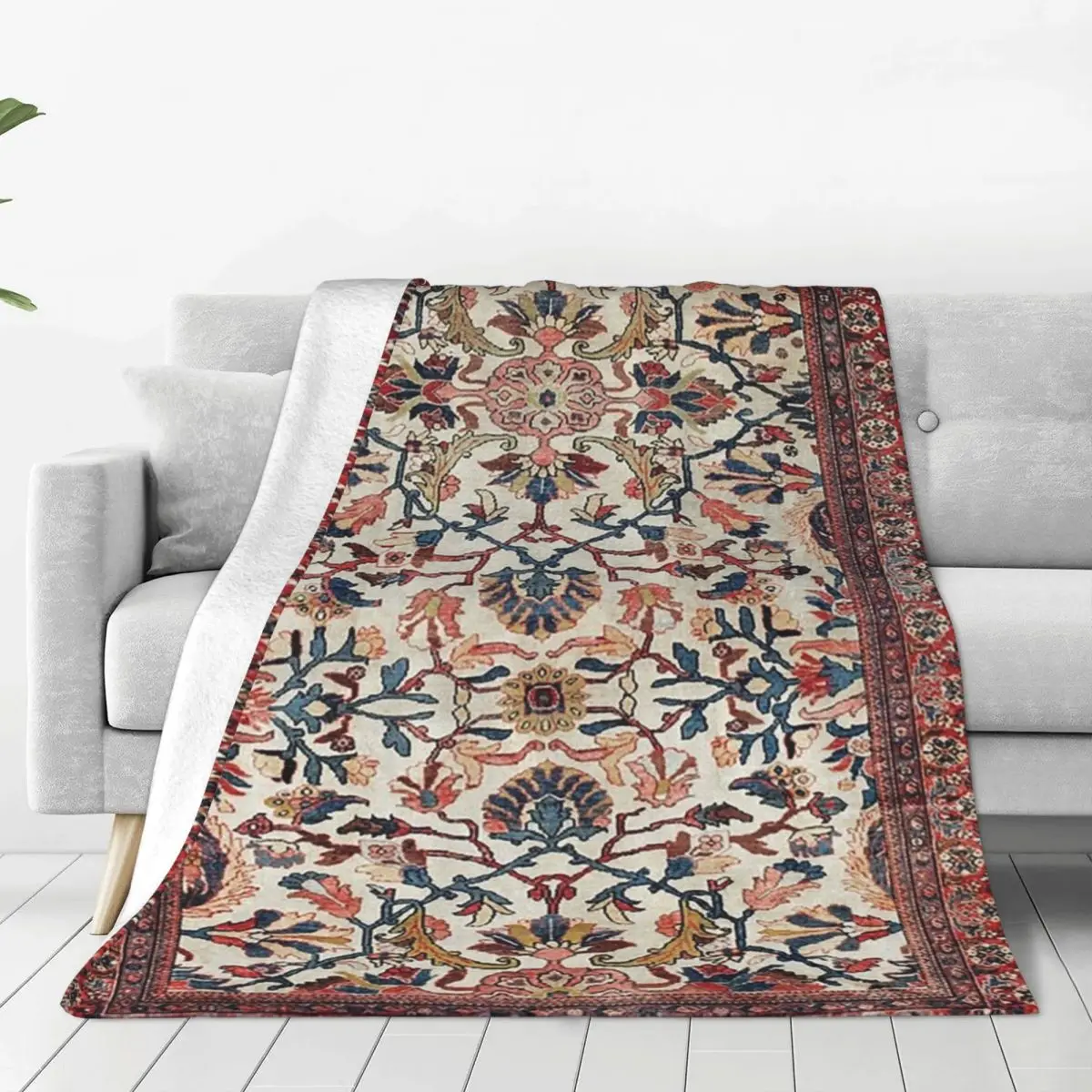 Mahal West Persian Print Blanket Flannel Breathable Sofa Throw Blankets For Couch Bedding Office Throws Bedspread Quilt