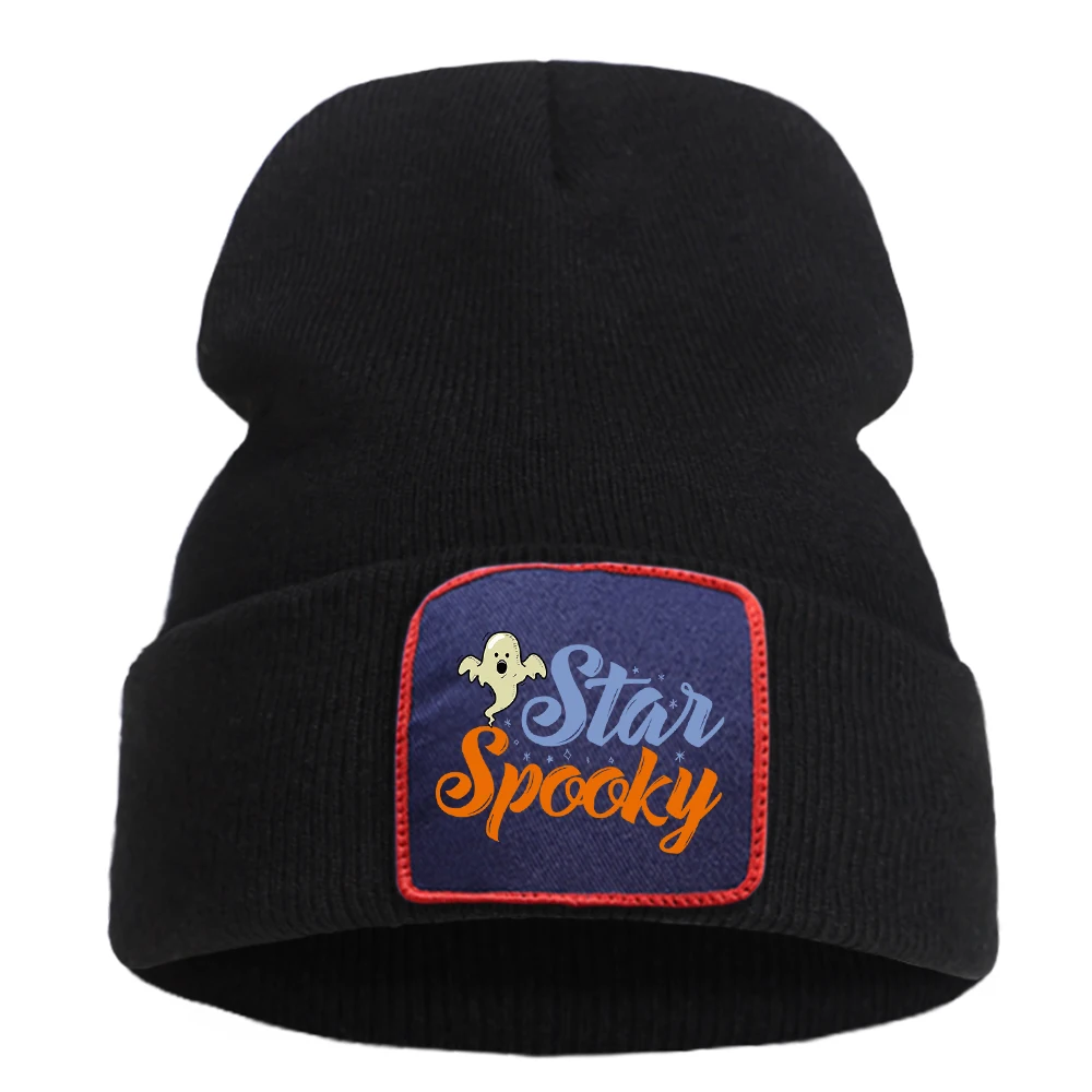 Spooky Suitable For Halloween Vintage Funny Hat Unisex Windproof Trendy Cap Casual Winter Punk Cap Personality Male Knitted Caps