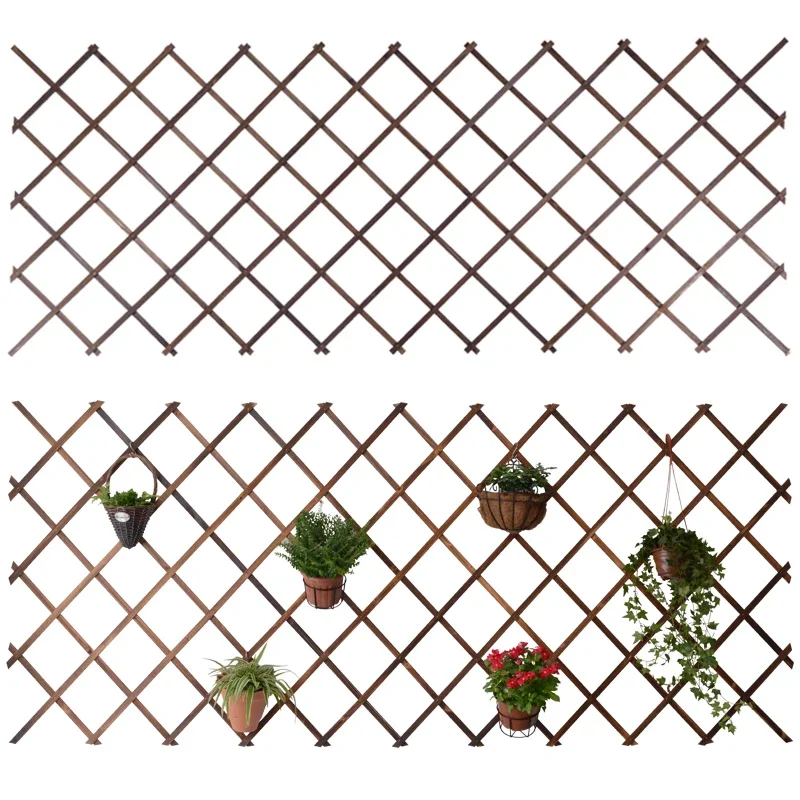 Expanded wooden garden fence panel climbing lattice support home garden decorative fence  WY606