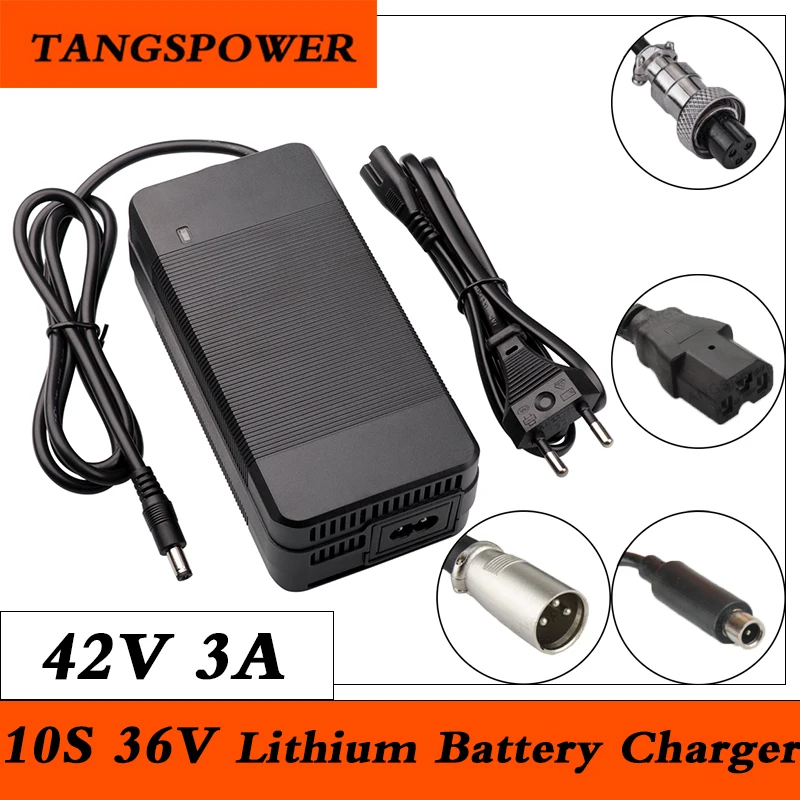 

42V 3A Lithium Battery Charger 10S 36V 3A Li-ion Battery Pack Charger Xiaomi M365 Fast Charging