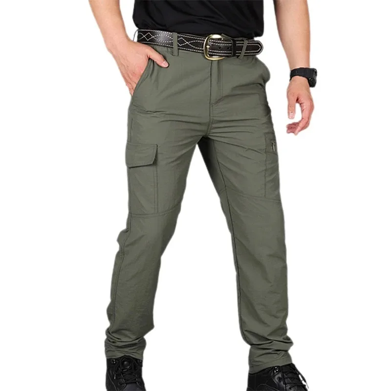 

Spring And Autumn New Men's Casual Pants Multi-Pocket Breathable Waterproof Tactical Military Pants Outdoor Hiking Sports Pants