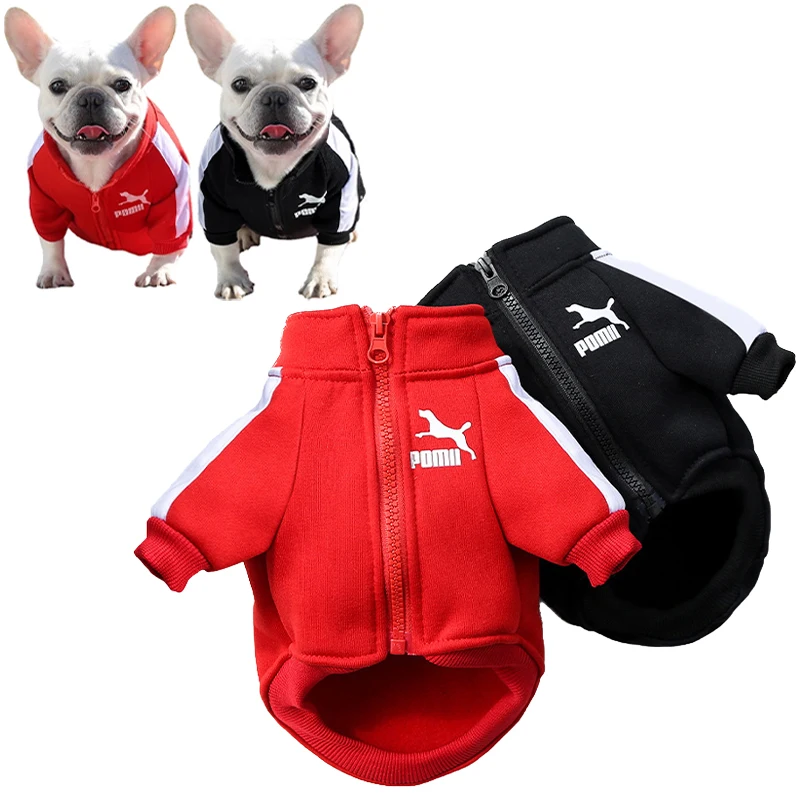 Jaqueta de beisebol para cães, roupas de inverno para cães pequenos e médios, colete para animais de estimação, buldogue francês, moletom,