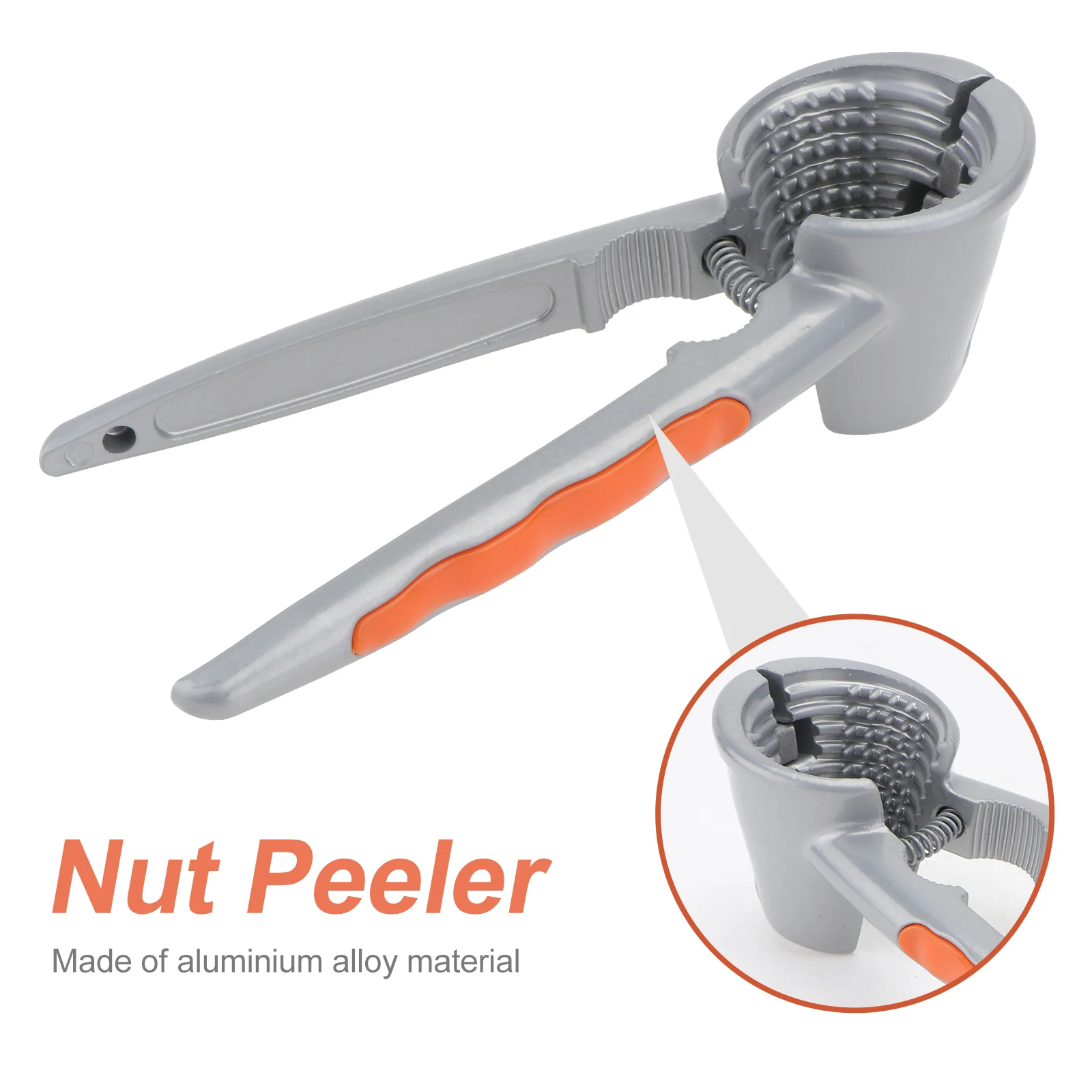 

Multifunctional Walnut Cracker Premium Aluminum Alloy Nut Clamp for Walnuts Pecans Almonds Hazelnuts Lightweight Kitchen