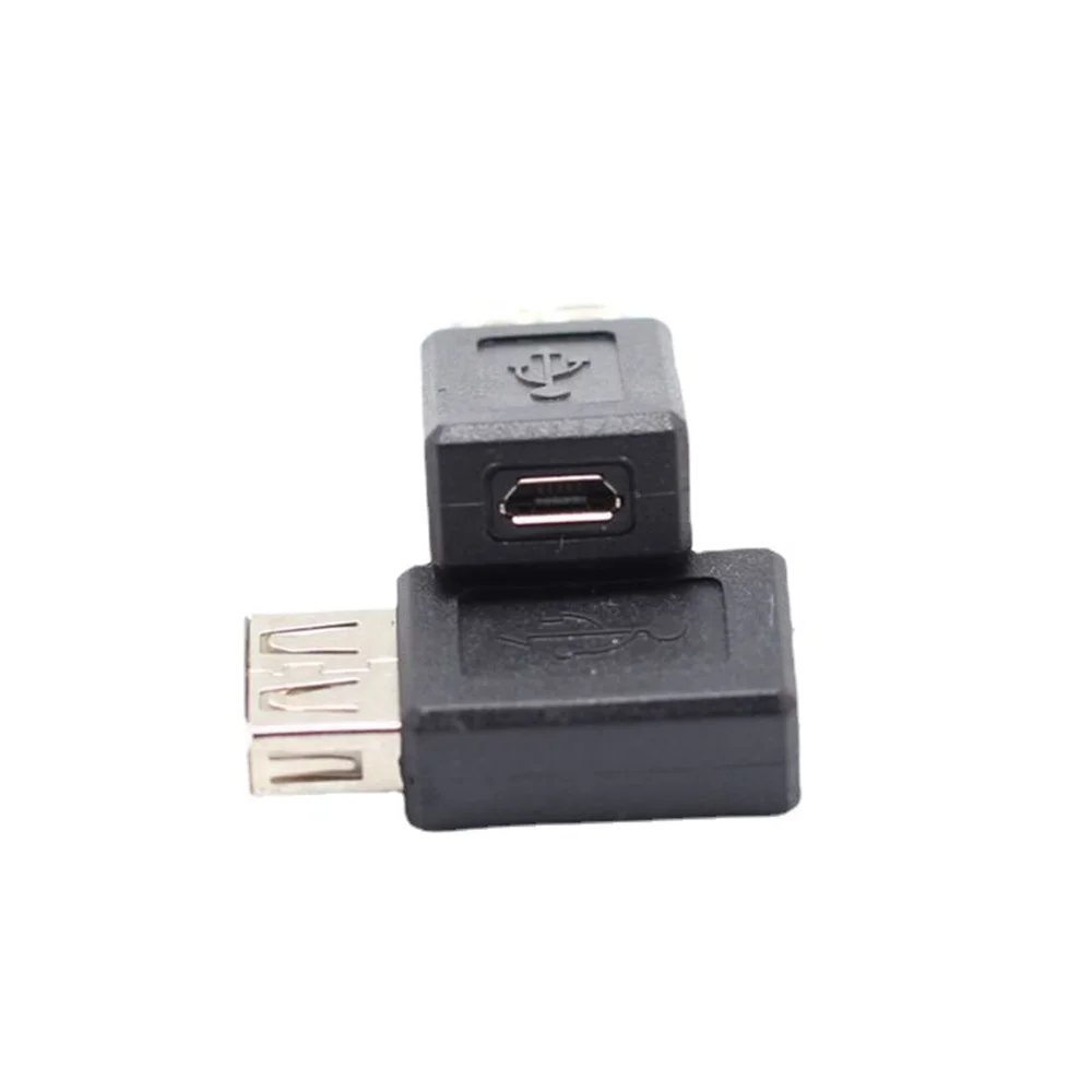 New Black USB 2.0 Type A Female to Micro USB B Female Adapter Plug Converter usb 2.0 to Micro usb connector wholesale