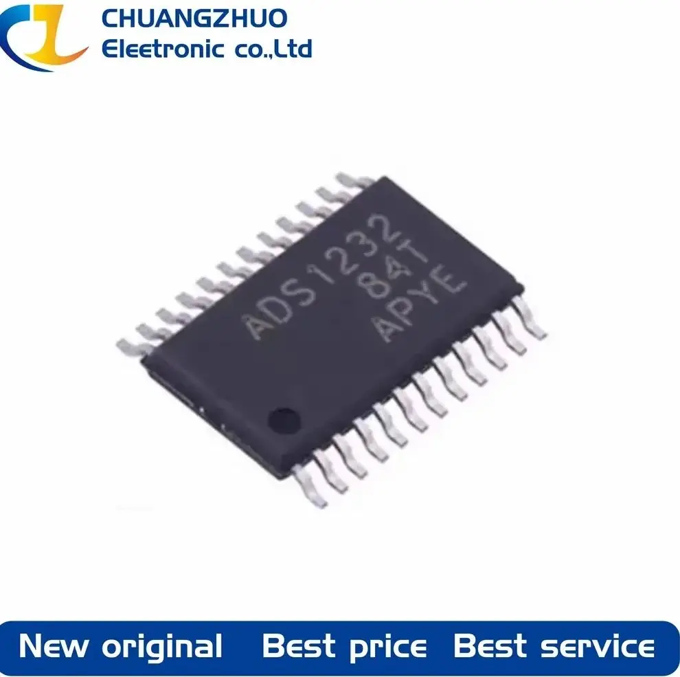 10Pcs   New original     ADS1232IPWR  ADS1232  2.7V~5.3V 24 80Hz SPI TSSOP-24 Analog To Digital Converters (ADCs)