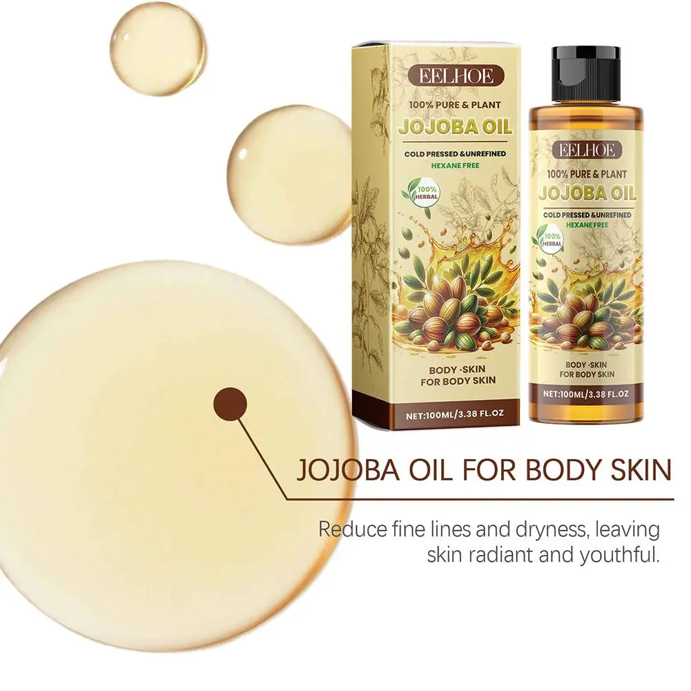 Hohoba-Huile essentielle pour le massage du visage, produit pour hydrater en profondeur, longue durée, sérum brillant, beauté, santé, soins de la peau