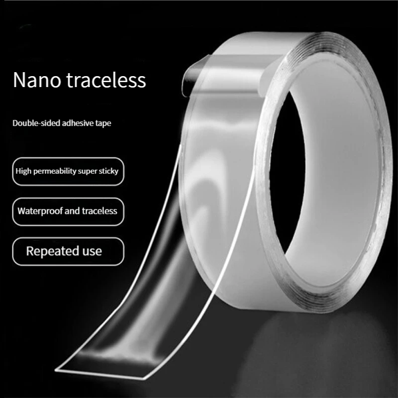 Nano Double Sided Tape Transparent Waterproof Reusable Reuse Home Tapes Super Strong Sticky Glue Car Ornament Kitchen Bathroom