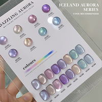 12ML 1PCS Aurora Feast Cat Eye Gel Polish Winter 2025 Versatile Sheer Finish Skin-Whitening Trendy Glass Bead Nail Art