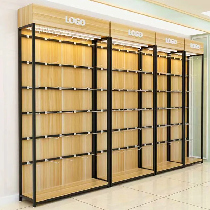 custom.Supermarket Light Duty Display Rack Shelf Wood Ready Stock Product Cosmetics Snacks Stationery Convenience Store Samp