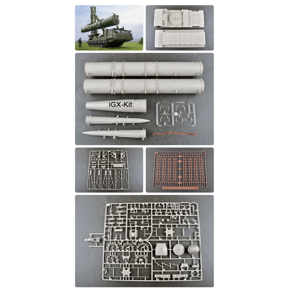

Trumpeter 09520 1/35 Scale Russian S300 S-300V 9A84 Missile Launcher Military Assembly Plastic Gift Model Building Kit