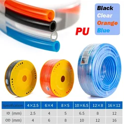 1/2/5/10Metre Polyurethane Flexible Tubing Pneumatic PU Pipe Tube Hose - Air Chemical Fuel Oil OD 4mm~16mm Compressor Hose