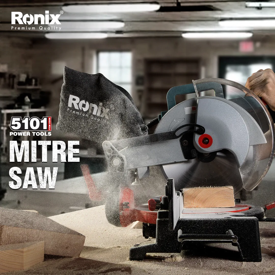 Ronix Professional Factory Mitre Saw With Sliding Compound and Support Pedest Sliding Mitre Saw