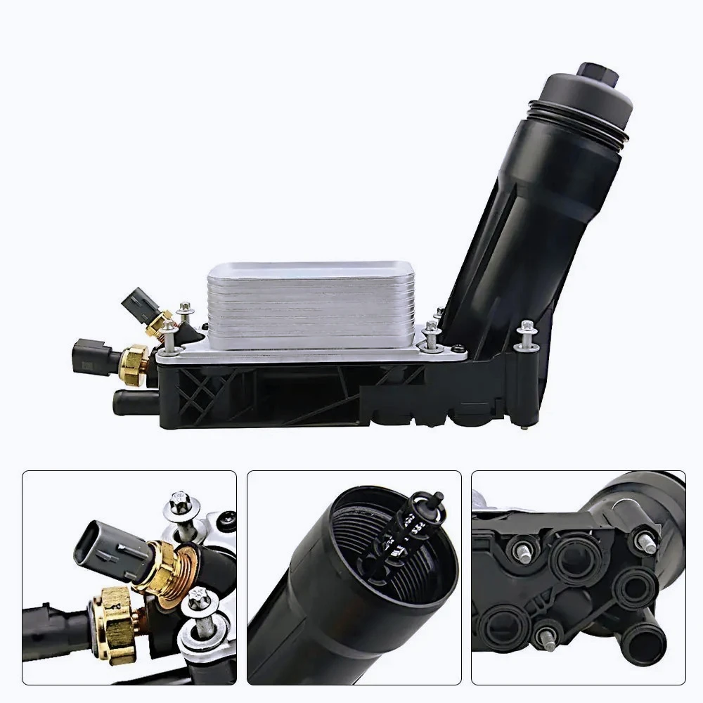 

AC-Engine Oil Cooler Filter Housing OEM 5184294AE for Chrysler Dodge Jeep Ram 3.6L 2011-2013 With sensor Gaskets Plastic