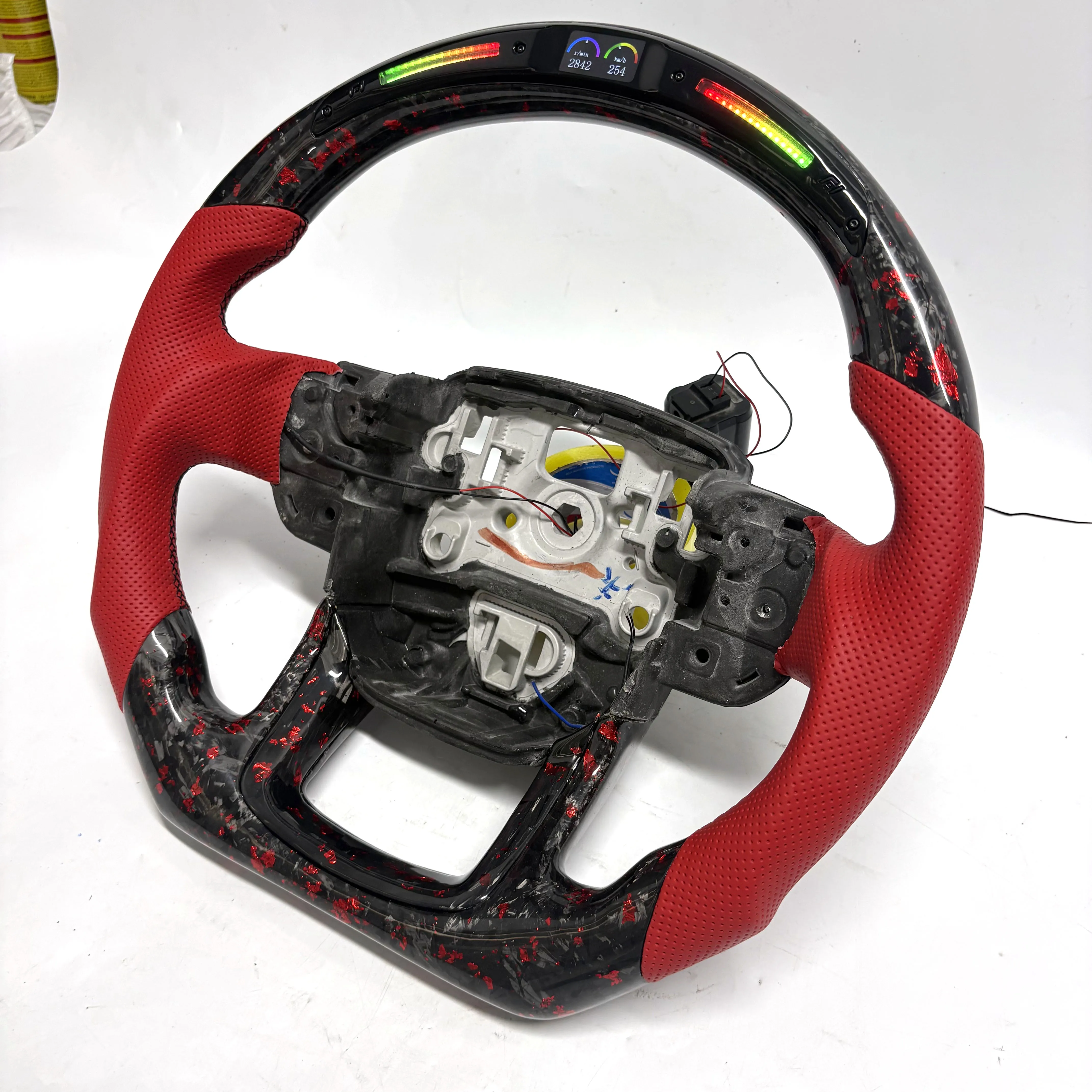 Customized Forged Carbon Fiber Steering Wheel for Land Rover Range Rover Evoque Freelander 2 Discovery