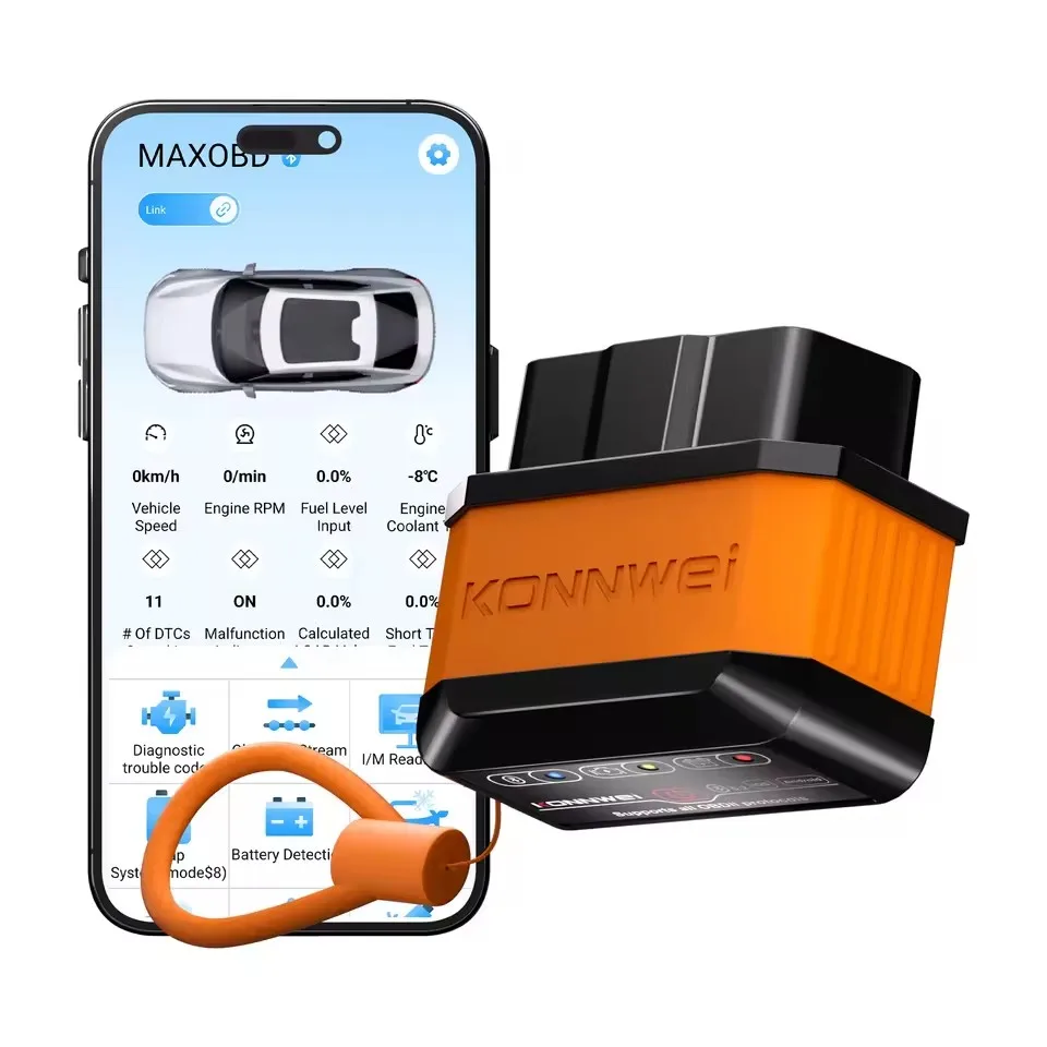 

New Arrival KONNWEI KW905 ELM327 Bluetooth Car Obd2 Scanner For Android And iOS Auto Diagnostic Tool