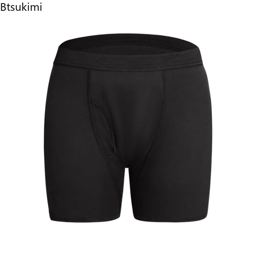 Men's Leak Proof Underwear Cotton Sports Soft Fit Shorts Underpants Solid Briefs Family Boxershorts Sexy Stretch Male Underwear