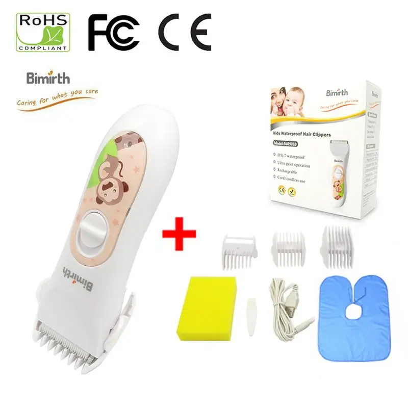 Mute Kids Hair Trimmer Waterproof USB Rechargeable Professional Haircuts Hair Clipper For Baby Children Kids Use Hair Cutting