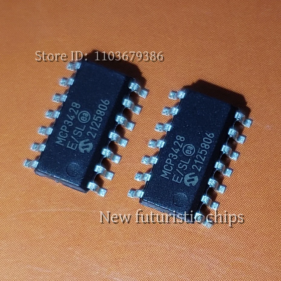 5-100PCS MCP3428-E/SL MCP3428 SOP14 New Original Analogue to Digital Converter