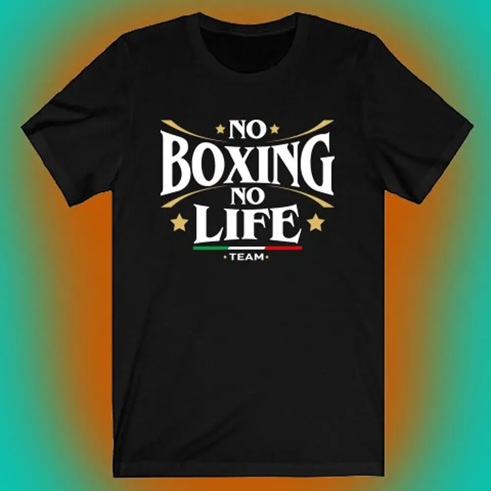 No Boxing No Life Canelo Alvarez Team Logo Men\'s Black T-shirt Size S to 5XL