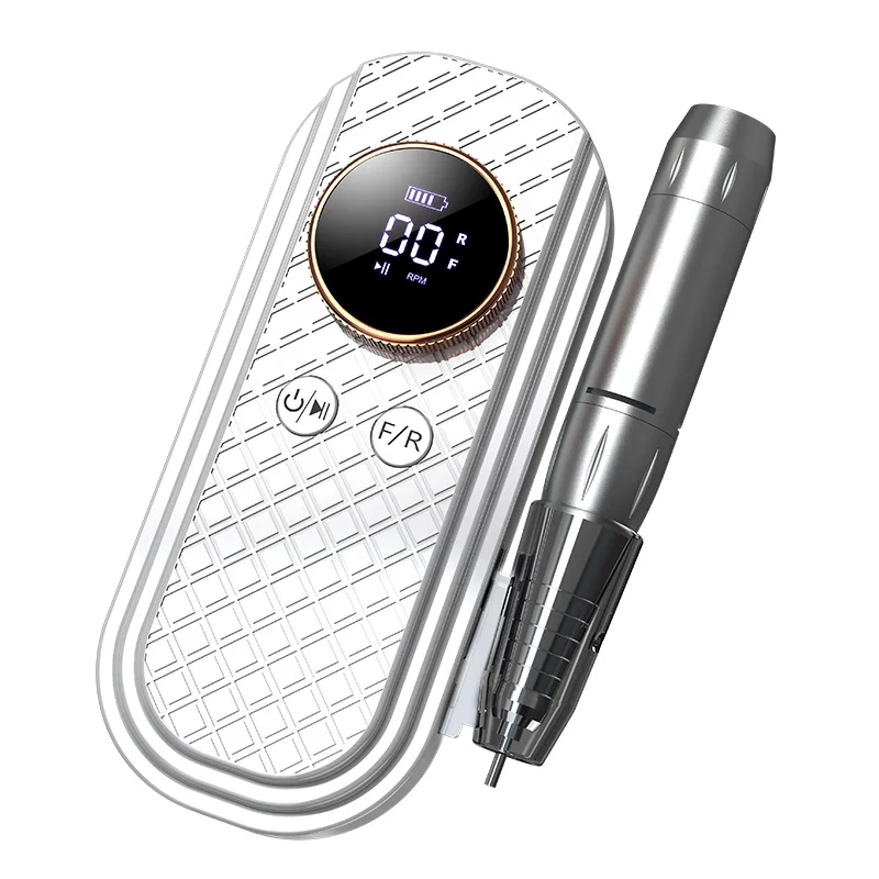 Rechargeable Nail Drill Professional 35000 RPM Electric Efile Machine, 6-Position Polished Gel Salon and Home