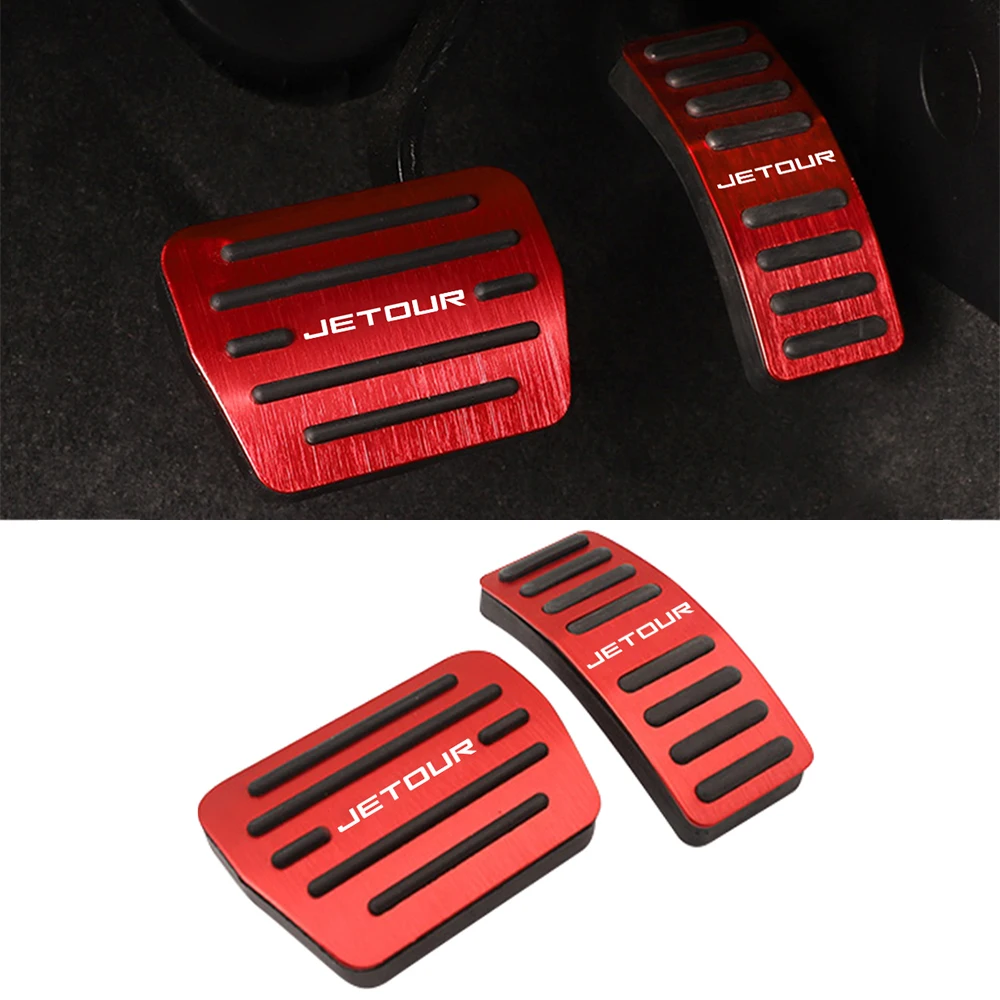 Car Pedals Cover Foot Fuel Brake Pad Plate Covers For Jetour X70 X90 X95 Plus Dashing X70M X70S 2018-2021 2022 2023 Accessories