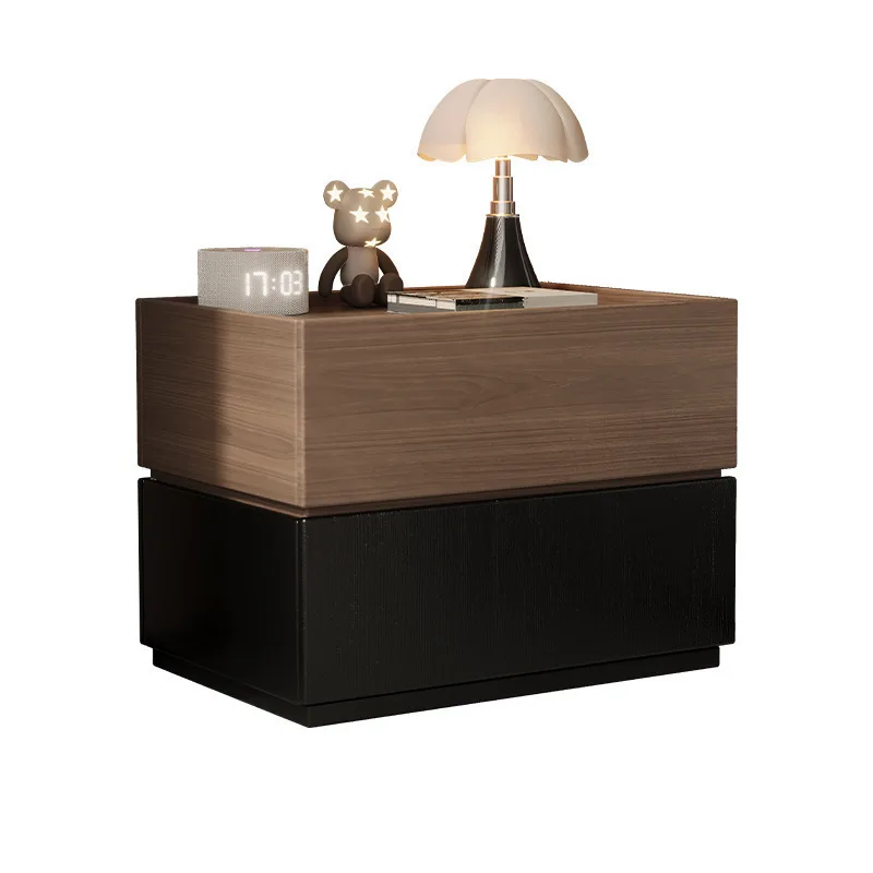 

Bedside table, locker, integrated small light luxury, high-end home bedroom, solid wood, storage locker on the side of the bed