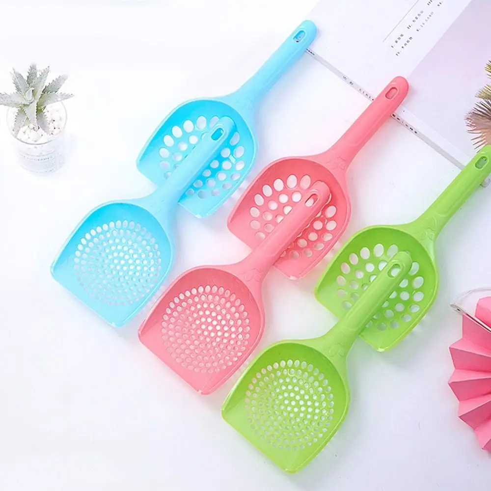 Pet Litter Scoop Plastic Cat Care Sand Waste Shovel Hollow Style Lightweight Durable Cleaning Tool