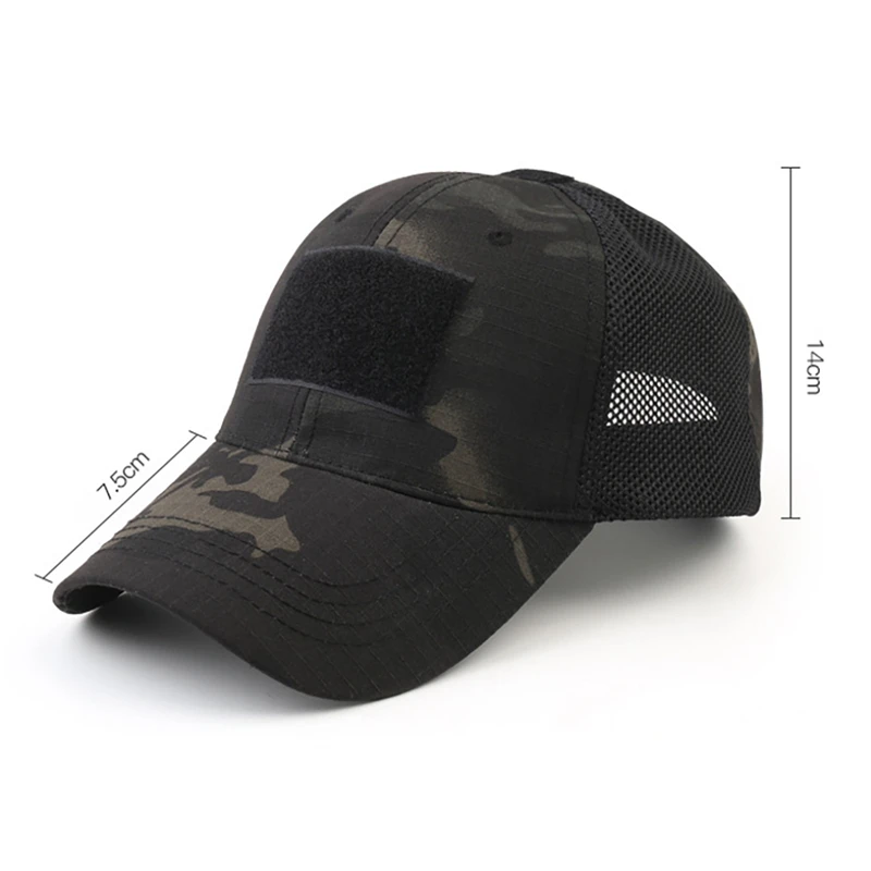 Summer Men Hunting Hat Tactical Camo Cap Outdoor Sport Snapback Stripe Militarie Camouflage Hat Simplicity Mesh Cap