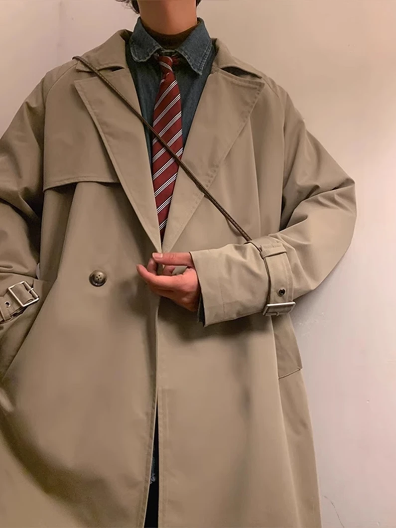 

Японское демисезонное пальто средней длины в стиле кэжуал для офиса, ветровка, модная верхняя одежда от элитного бренда