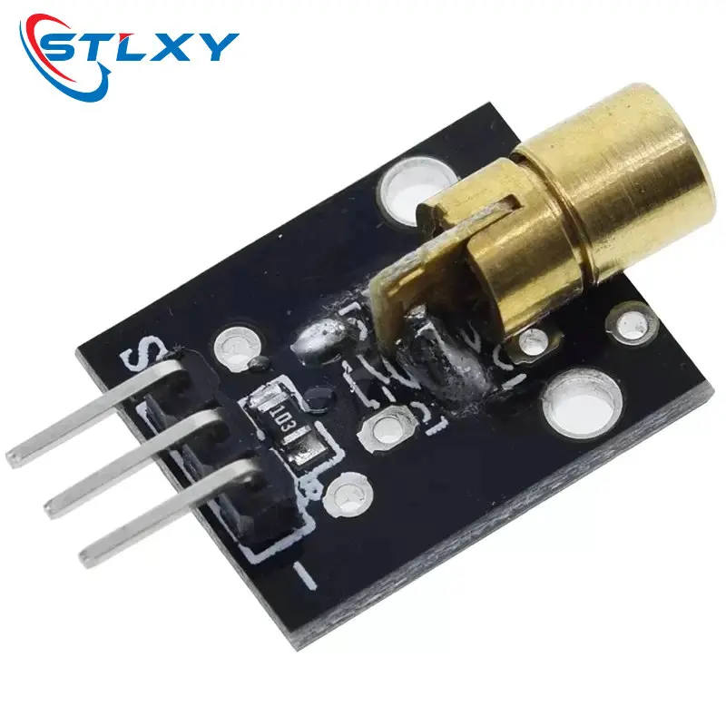 5Pcs KY-008 650nm Laser sensor Module 6mm 5V 5mW Red Laser Dot Diode Copper Head for Arduino