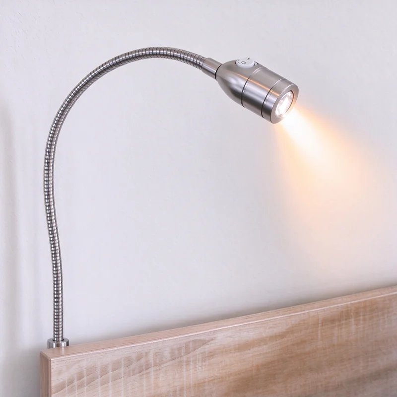100cm long gooseneck 2w led with plug headboard led reading lights