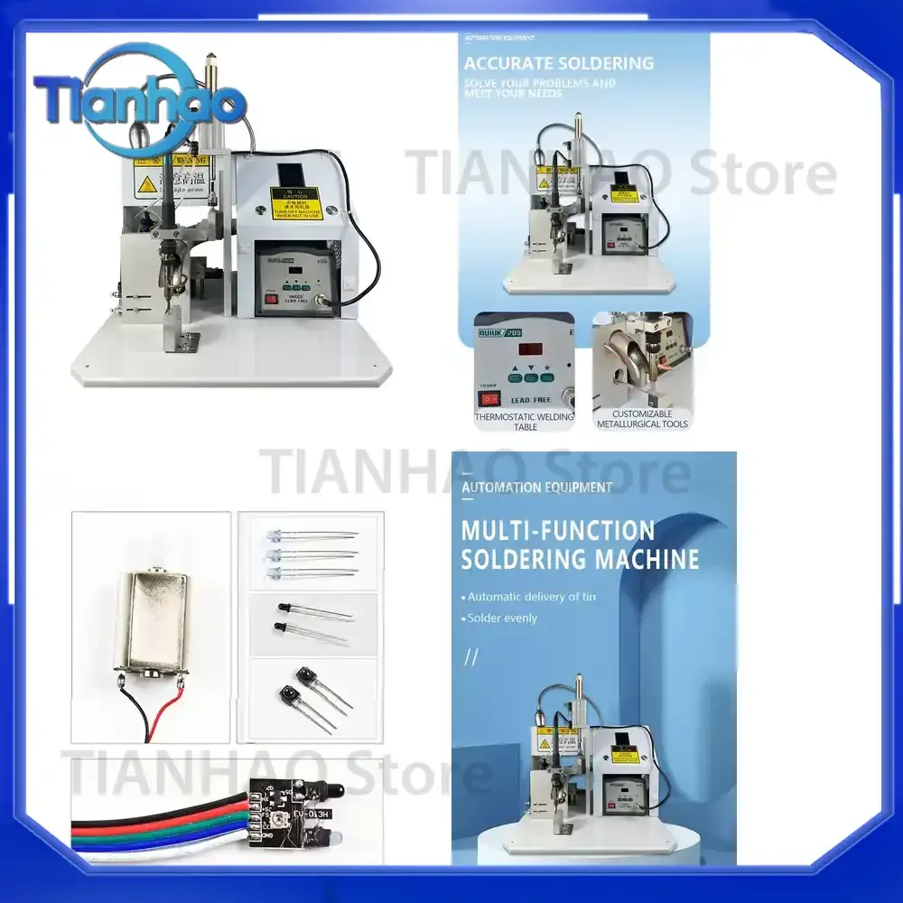 USB Data Cable Making Charging Solder AC DC Cable Welding Robot Soldering Machine Semi Automatic Wire Soldering Station for