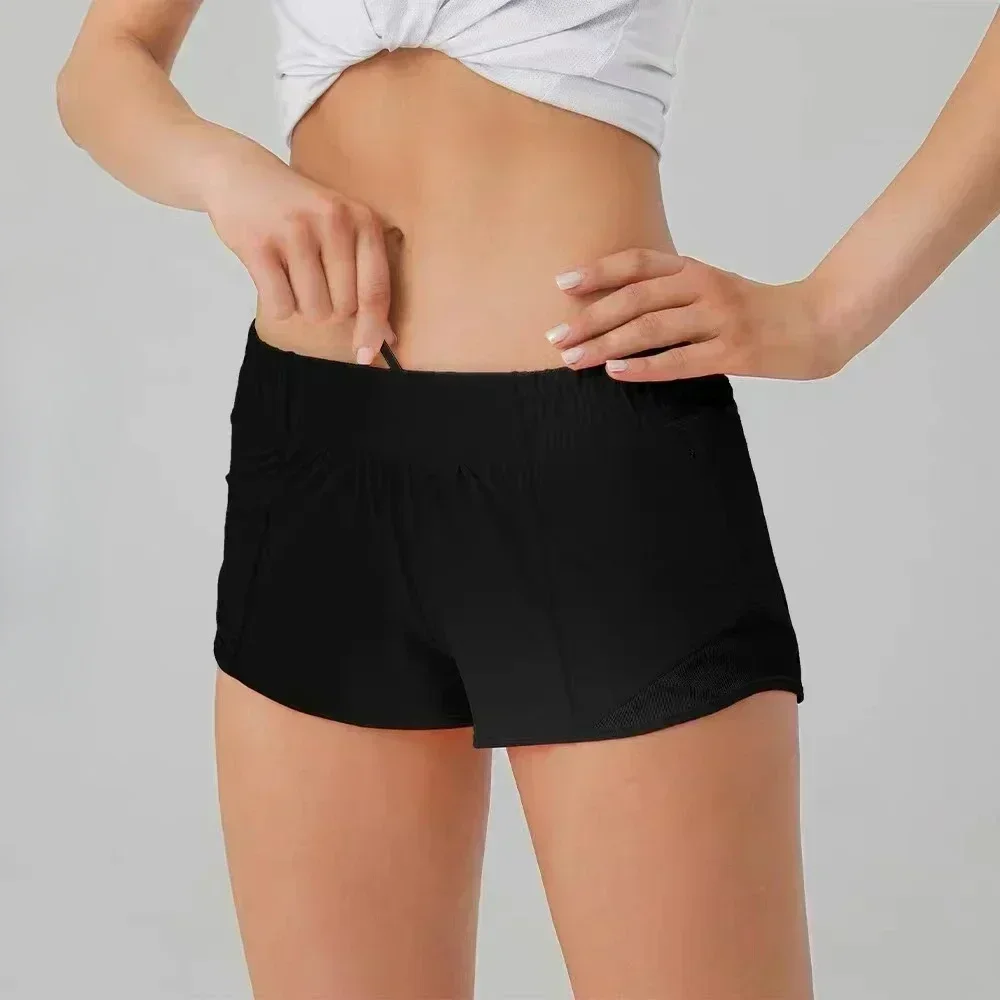 Lemon High-Rise Lined Short Lightweight Sweat-wicking Drawstring Running Tennis Yoga Shorts Built-in Liner Offers Extra Coverage