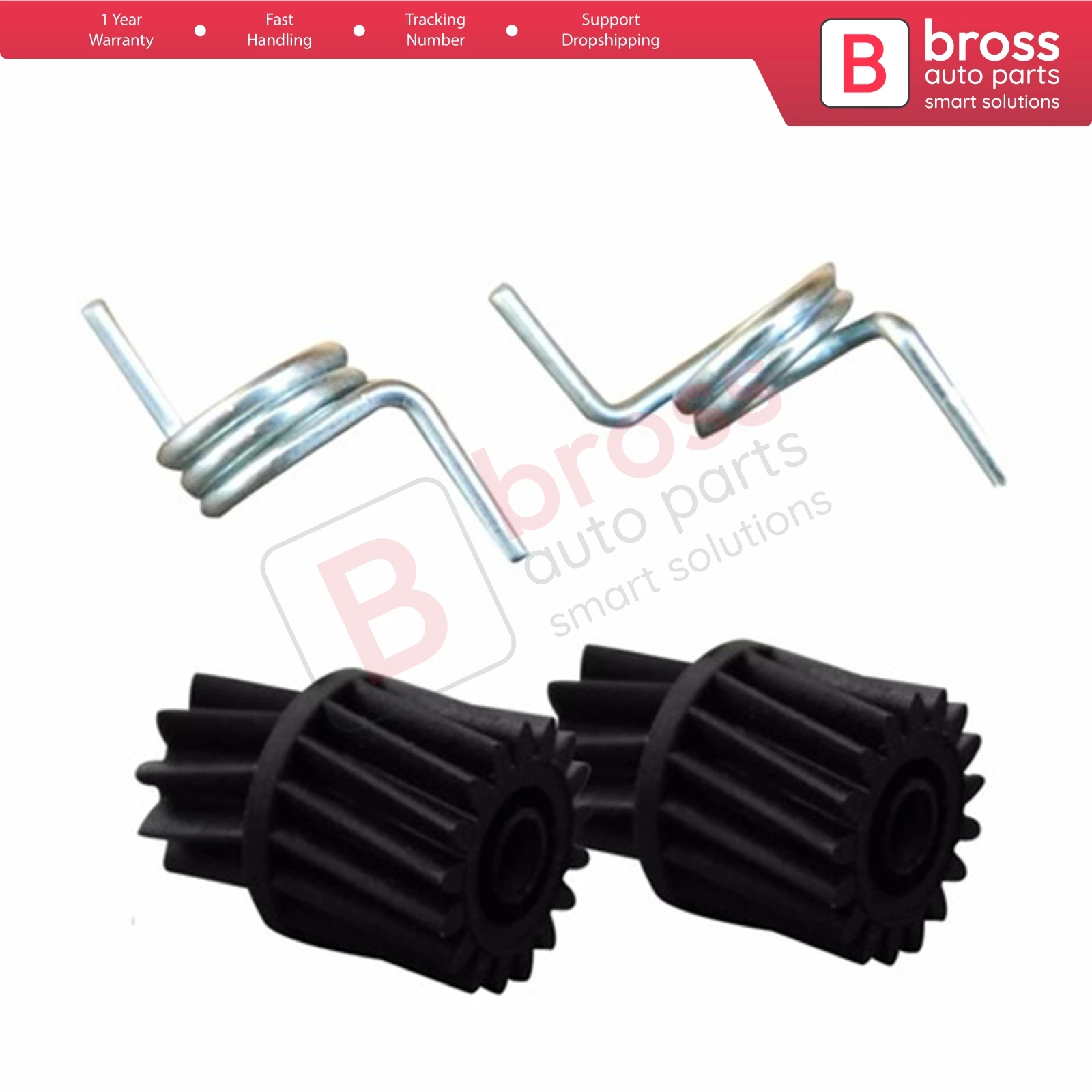 Bross Auto Parts BDP537 Door Lock Actuator Latch Cog Repair Gear Spring 2037200135 for Mercedes W203 W211 CLK W209 A209